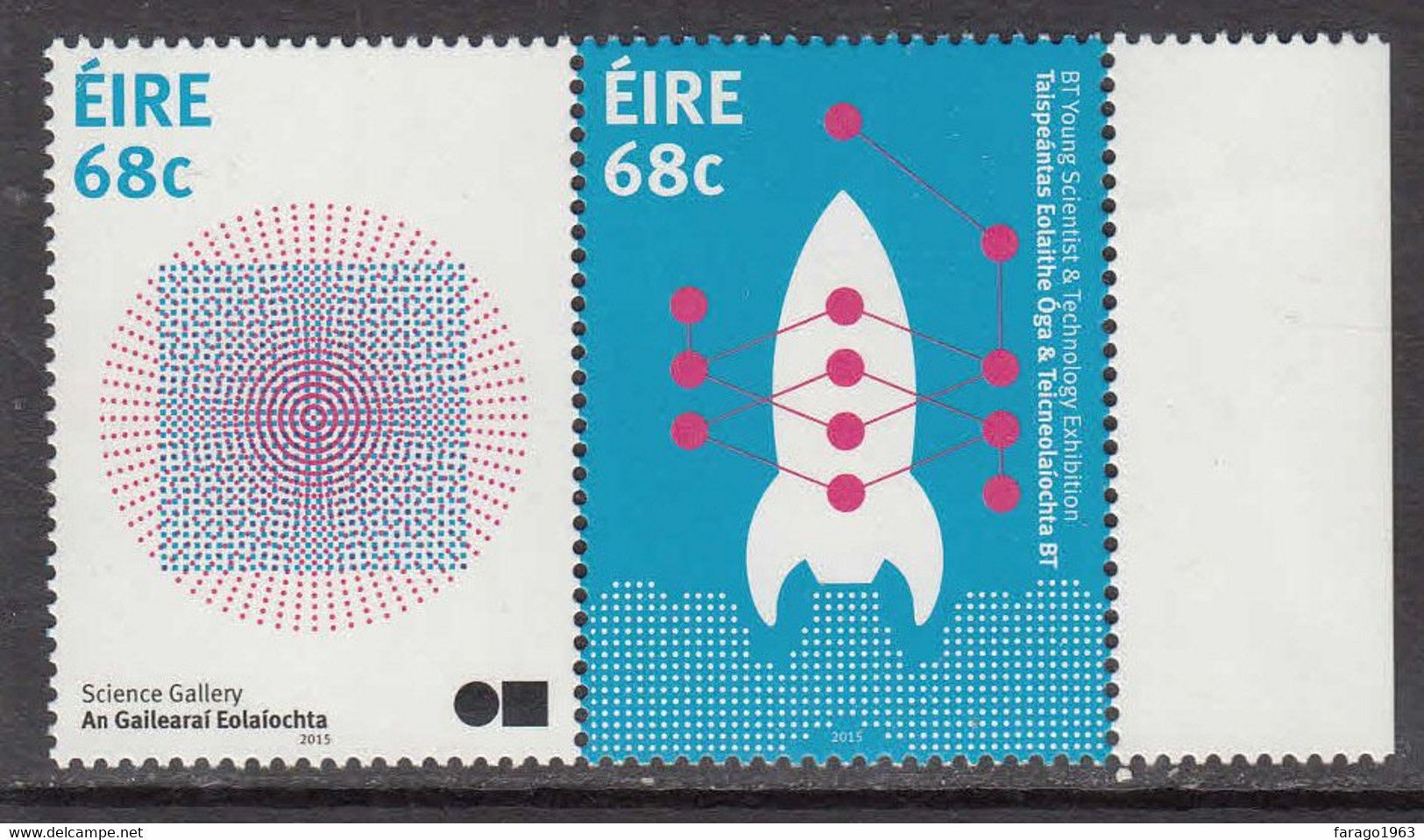 2015 Ireland Science Gallery Education Complete Pair MNH @ Below Face Value - Nuovi