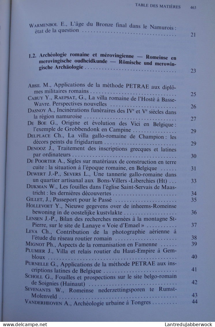 3è Congrès De Namur Actes 1 1988 Association Des Cercles Francophones D'Histoire Et D'archéologie Belgique Régionalisme  - Belgien