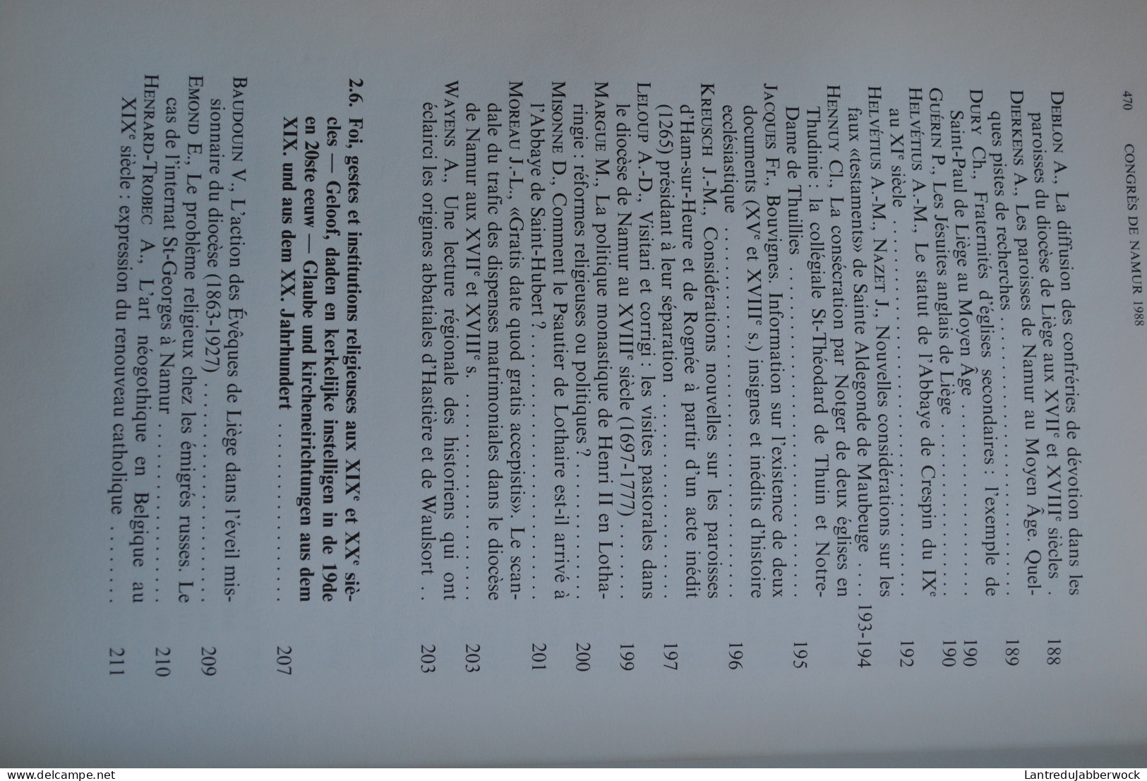 3è Congrès de Namur Actes 1 1988 Association des cercles francophones d'Histoire et d'archéologie Belgique Régionalisme 