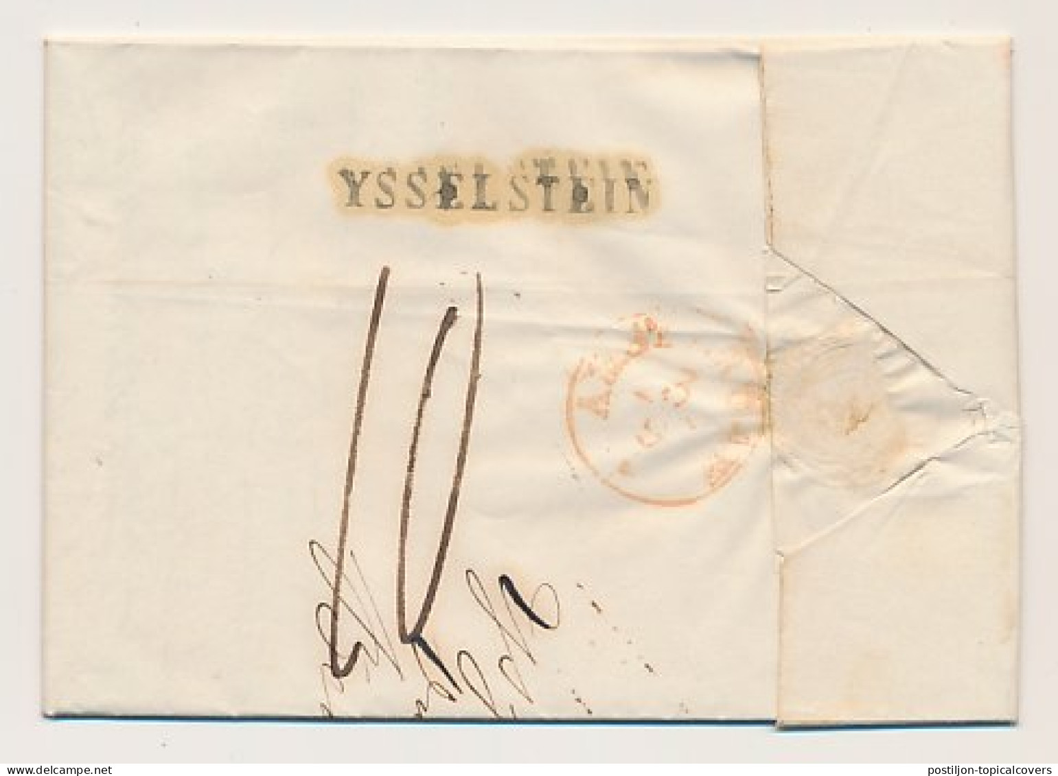 Stempel Distributiekantoor Ysselstein - Utrecht - Amsterdam 1850 - ...-1852 Préphilatélie