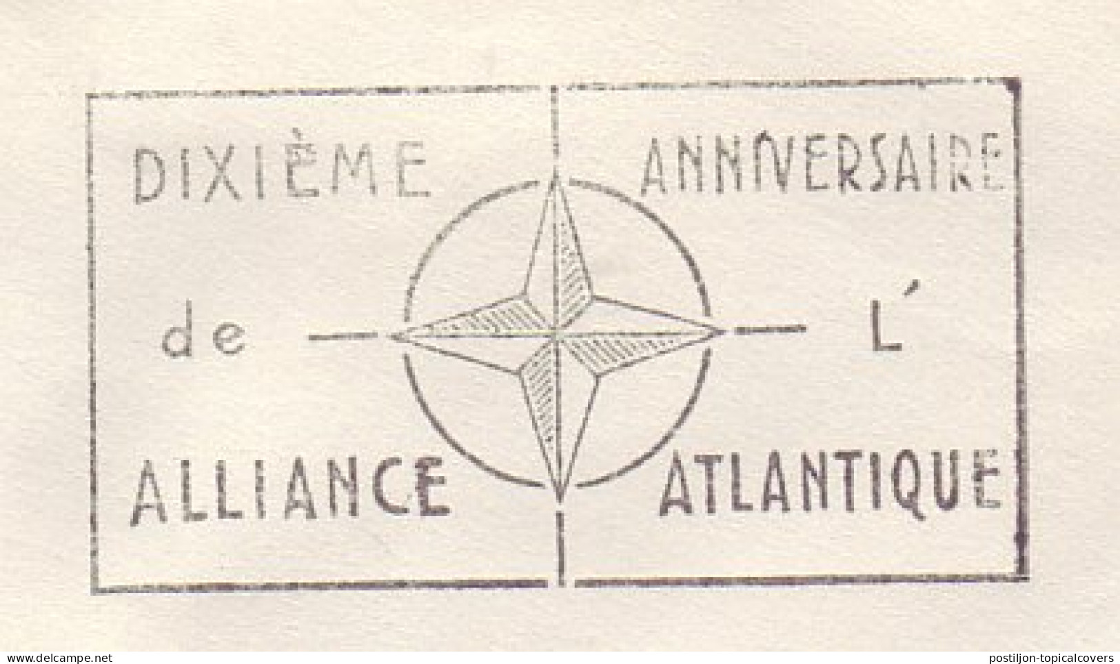 Cover / Postmark France 1959 NATO - Tenth Anniversary - NAVO