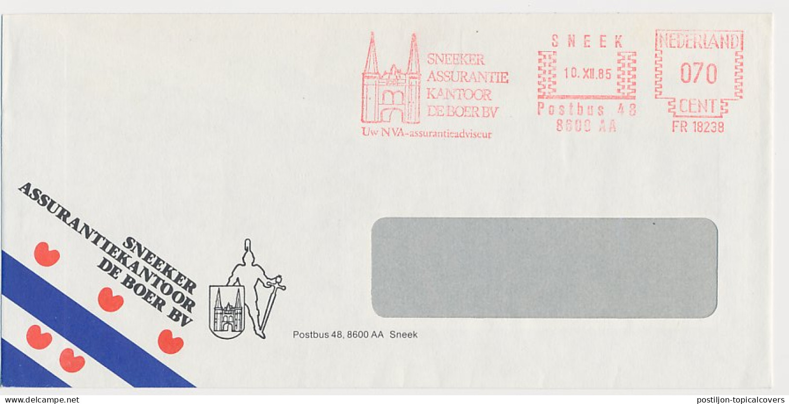 Meter Cover Netherlands 1985 Water Gate - Sneek - Other & Unclassified