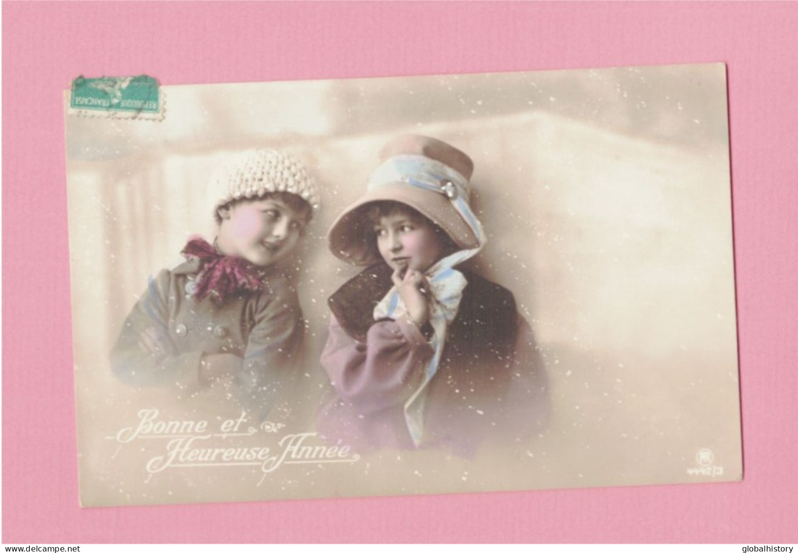 XB1275 JEUNE FILLE, ENFANT, GIRL FAMOUS CHILD MODEL KATHERINE & CANDICE  ASHTON IN SNOWSCENE - Retratos