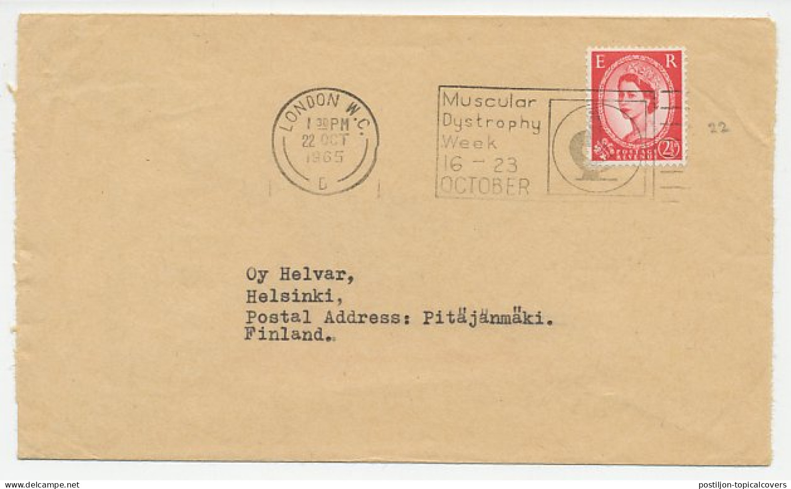 Cover / Postmark GB / UK 1965 Muscular Dystrophy - Microscope - Altri & Non Classificati