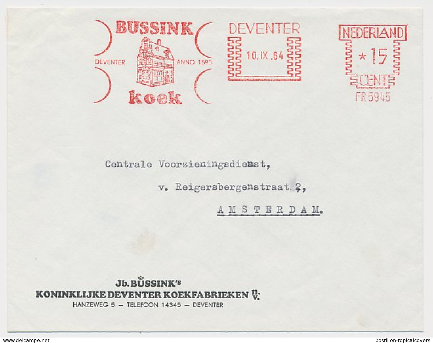 Meter Cover Netherlands 1964 Building - Deventer - Other & Unclassified