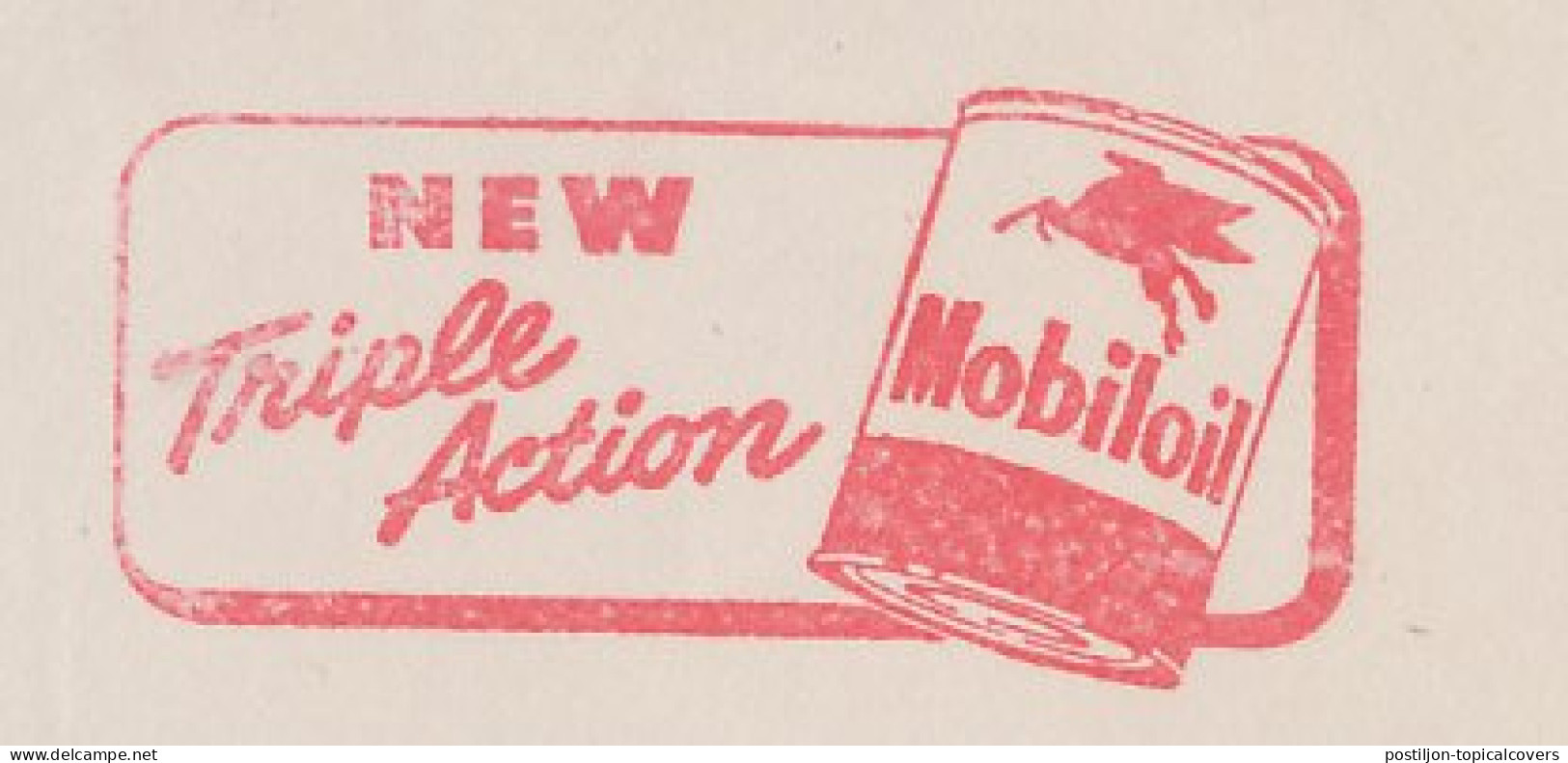 Meter Top Cut USA 1950 Mobil Oil - Triple Action  - Autres & Non Classés