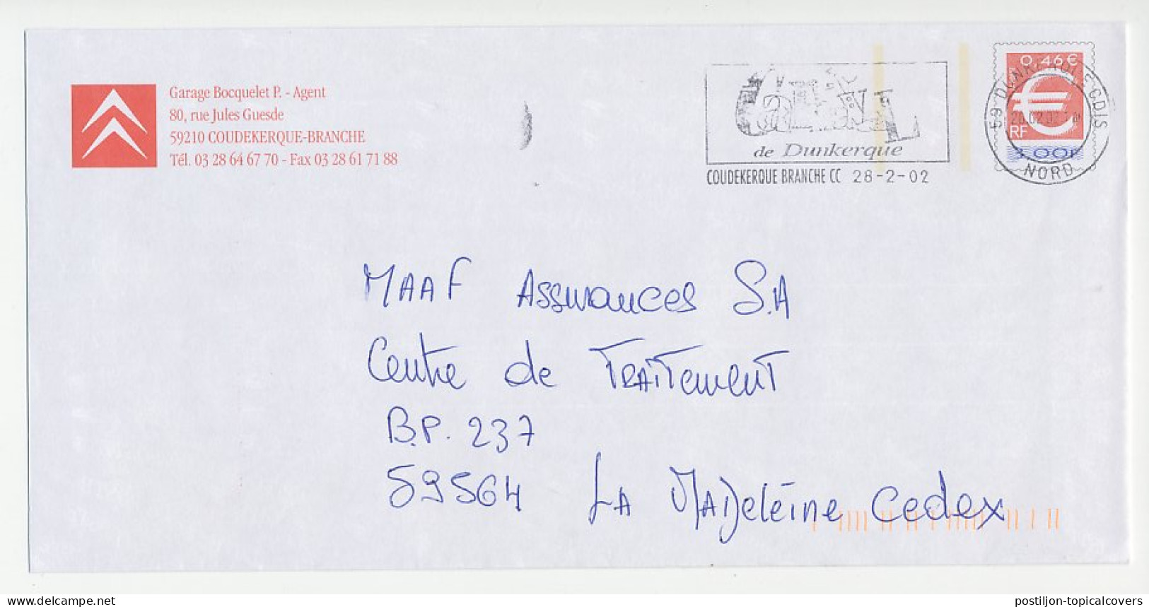 Postal Stationery / PAP France 2002 Car - Citroën - Voitures