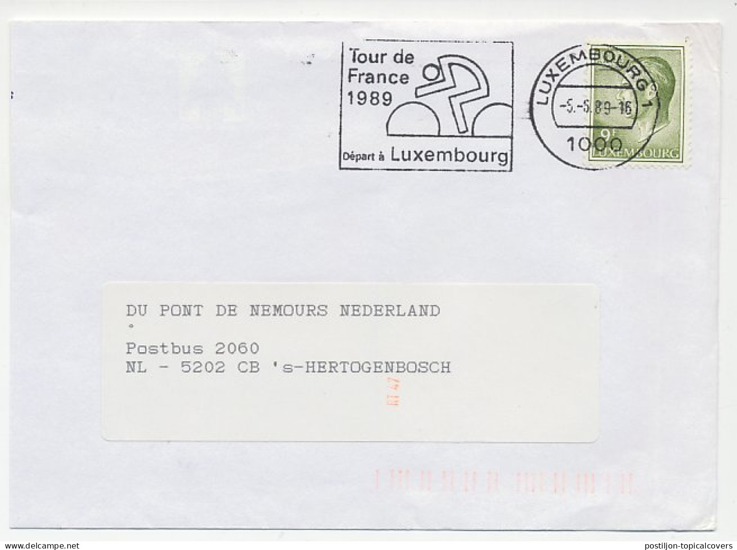 Cover / Postmark Luxembourg 1989 Cycle Race - Tour De France - Departure - Autres & Non Classés