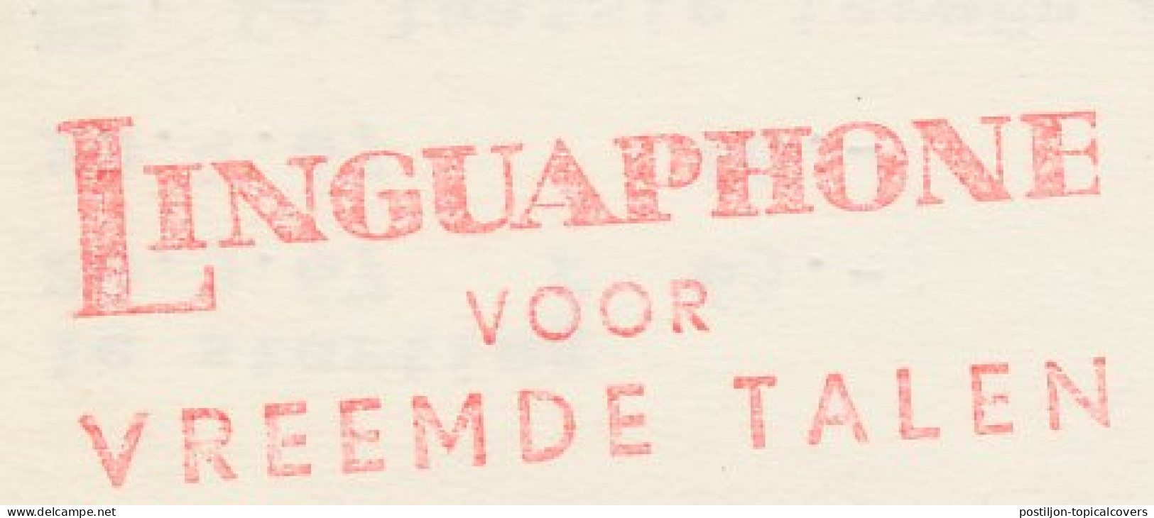 Meter Card Netherlands 1967 Linguaphone - Foreign Languages - Amsterdam - Autres & Non Classés