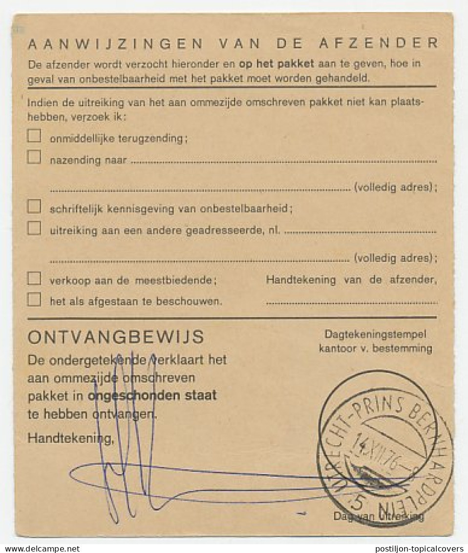 Em. Juliana Adreskaart Hengelo - Utrecht 1976 - Zonder Classificatie