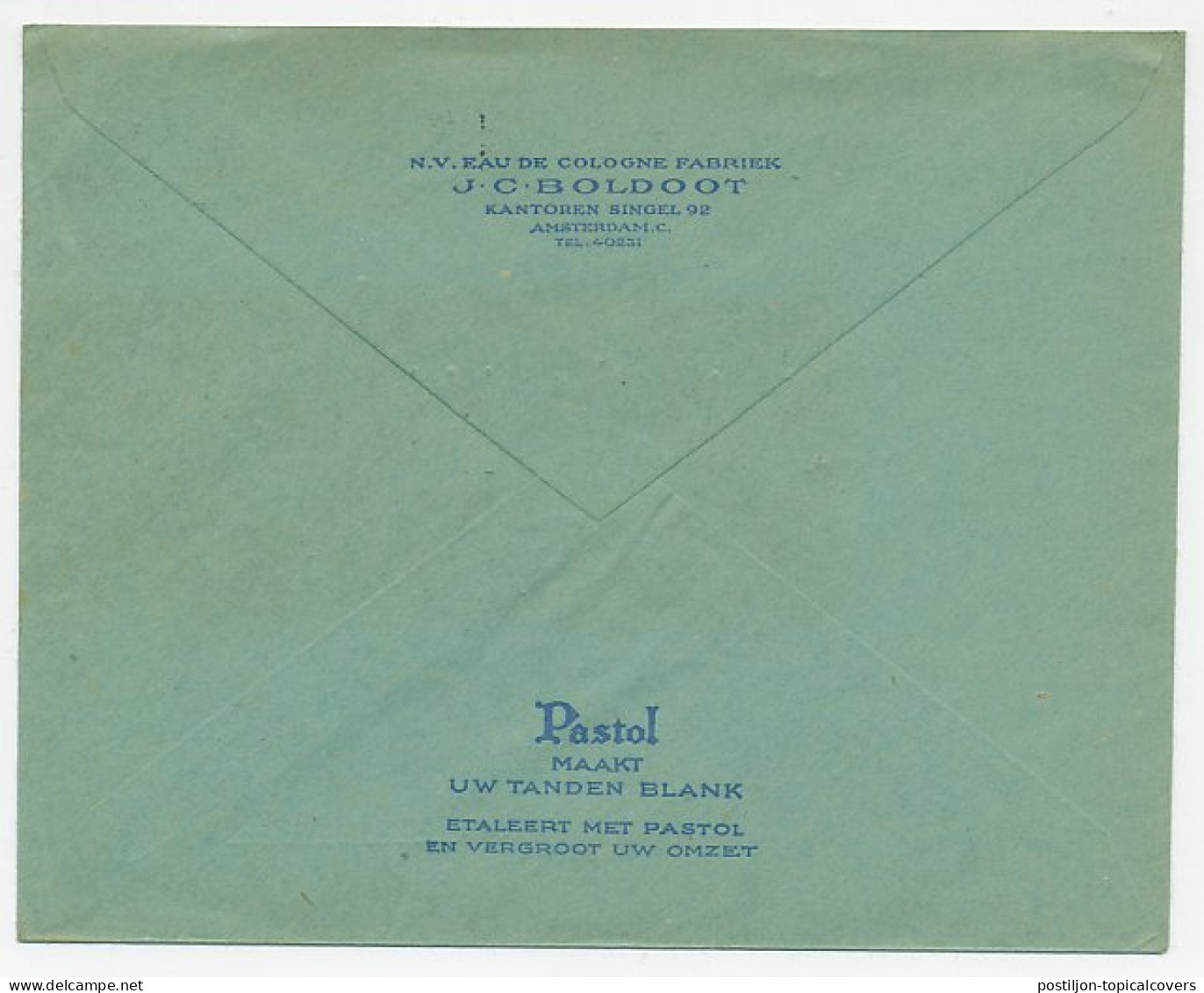 Firma Envelop Amsterdam 1936 - Eau De Cologne - Boldoot  - Zonder Classificatie