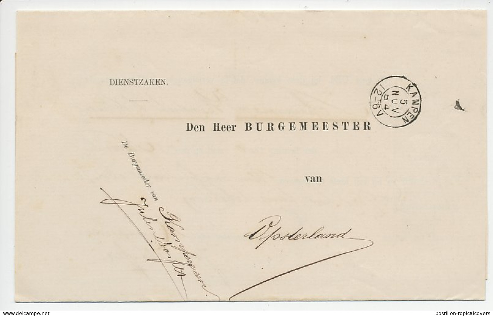 Kleinrondstempel Kampen 1884 - Zonder Classificatie