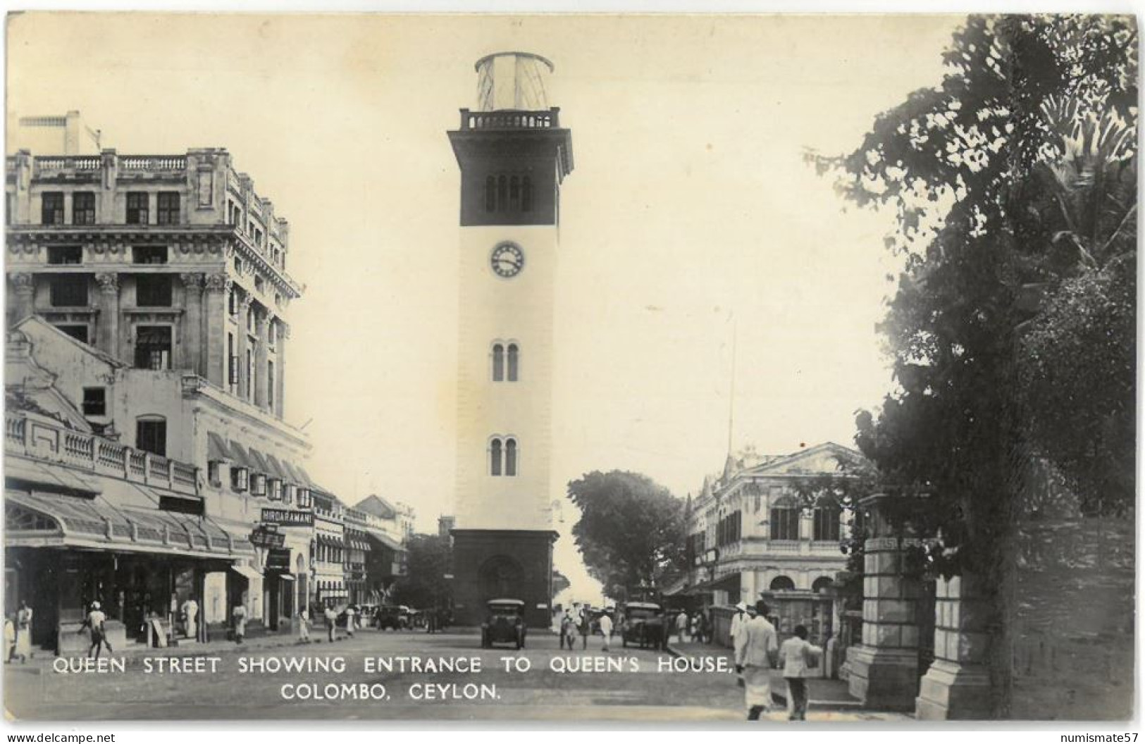CPA CEYLON - COLOMBO - Queen Street Showing Entrance To Queen's House - Ed. Plâté , Ceylon N°5 - Sri Lanka (Ceilán)