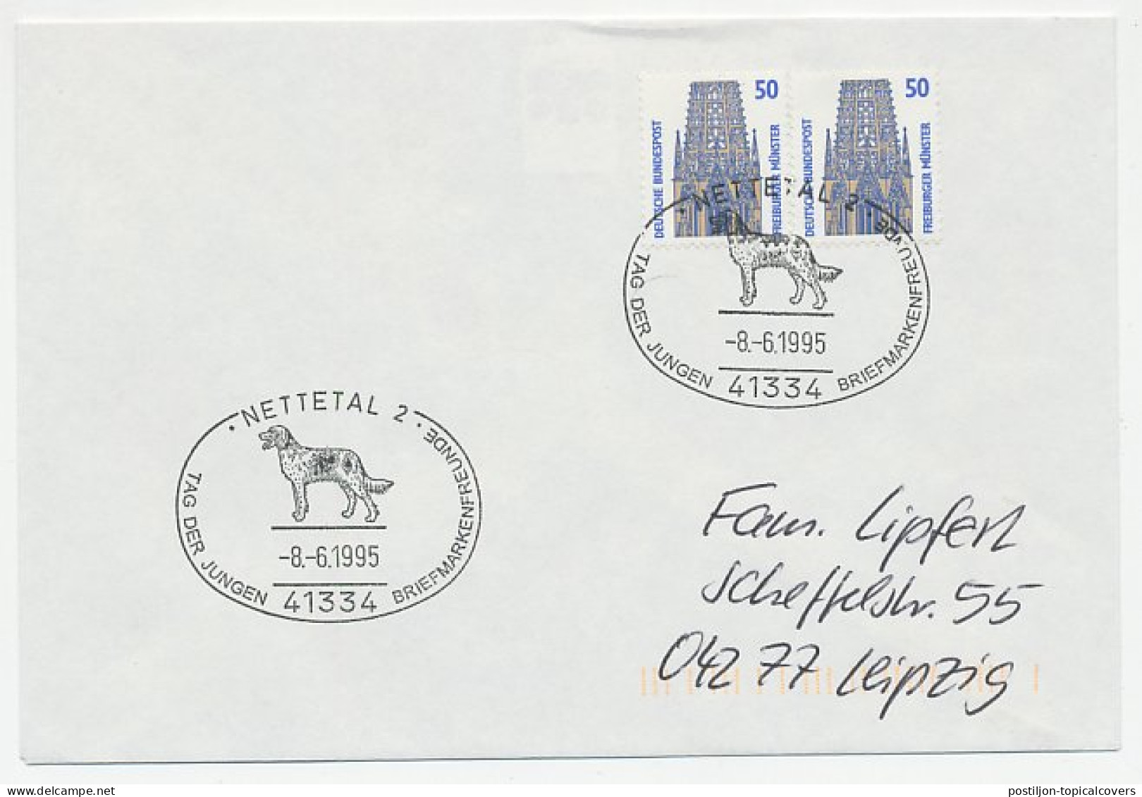 Cover / Postmark Germany 1995 Dog - Altri & Non Classificati