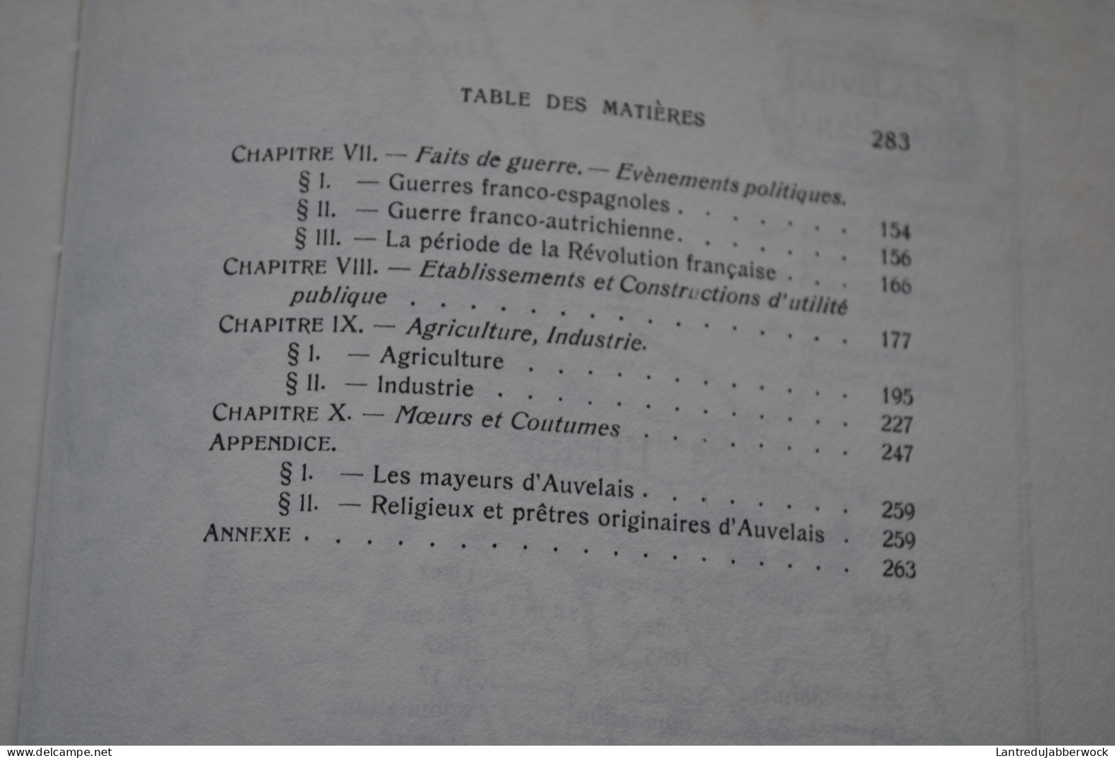 Abbé CLAUSSET MAUCLET Auvelais et Arsimont (Canton de Fosses) Monographie historique Régionalisme Topographie Aisemont