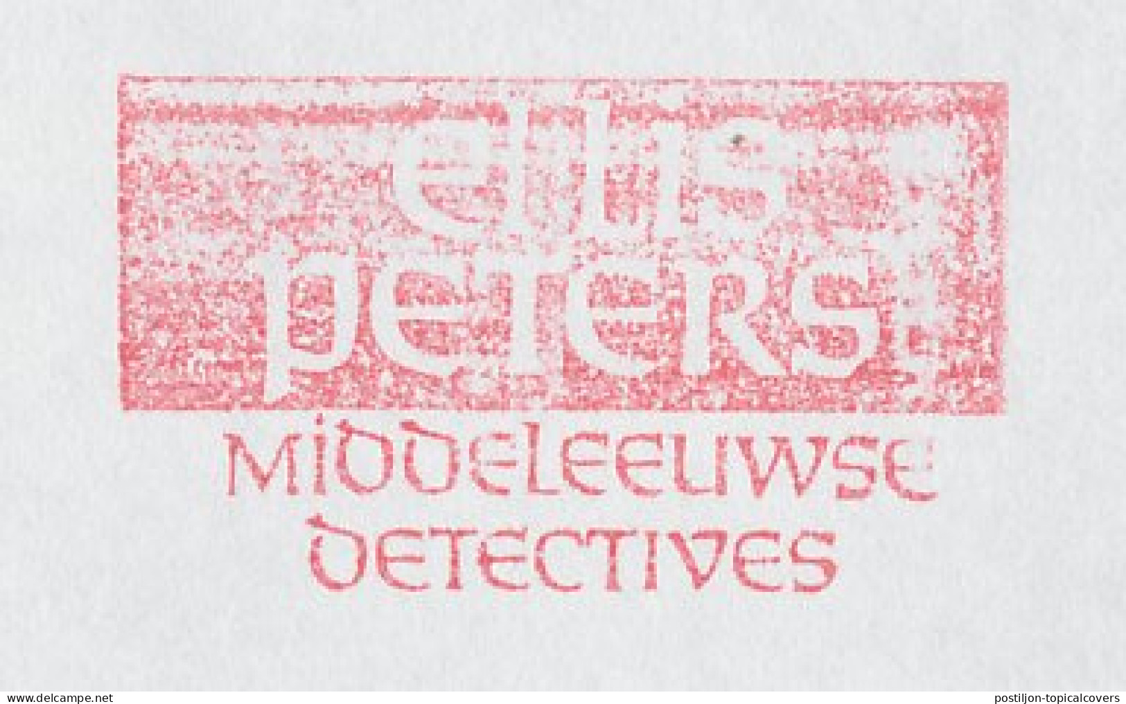 Meter Cover Netherlands 1990 Ellis Peters - Writer - Medieval Detectives - Ecrivains
