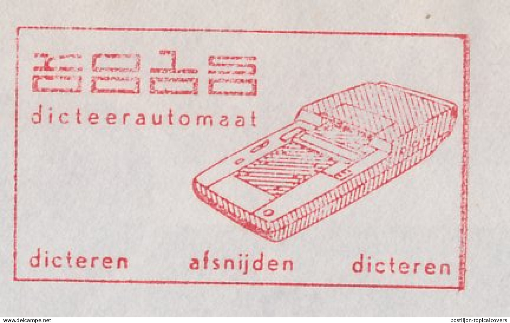 Meter Cover Netherlands 1965 Dictate Machine - Eindhoven - Non Classés