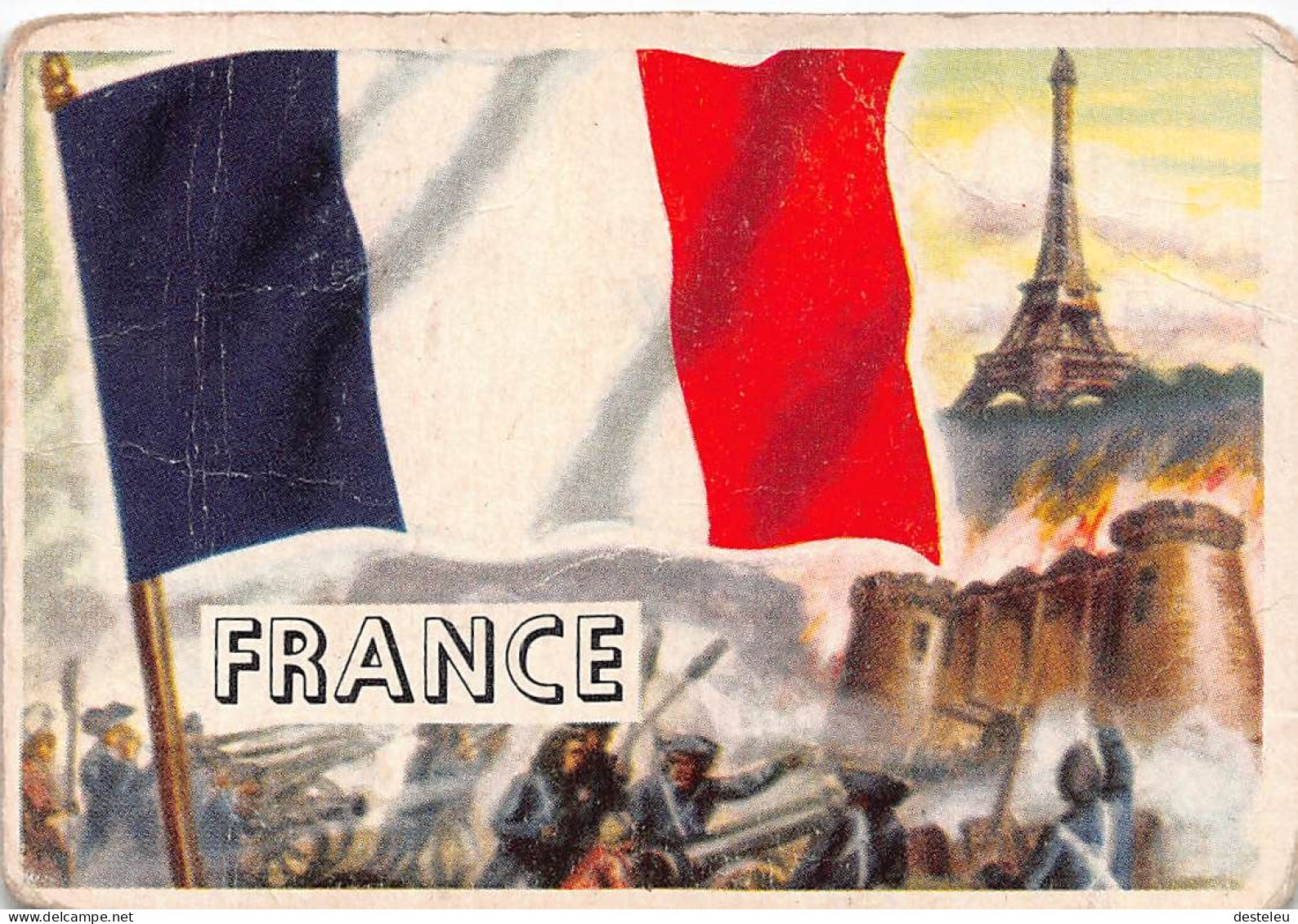 Flags Of The World Chromo - France - 6.5 X 9.5 Cm - Other & Unclassified