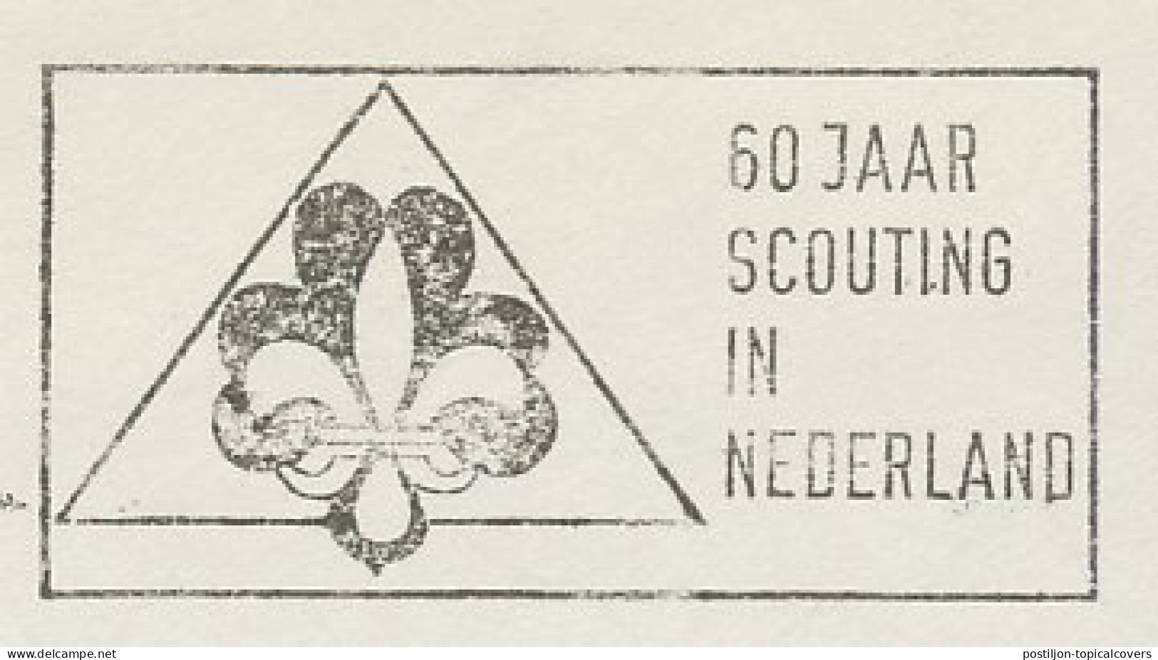 Postmark Cut Netherlands 1970 60 Years Of Scouting In The Netherlands - Sonstige & Ohne Zuordnung