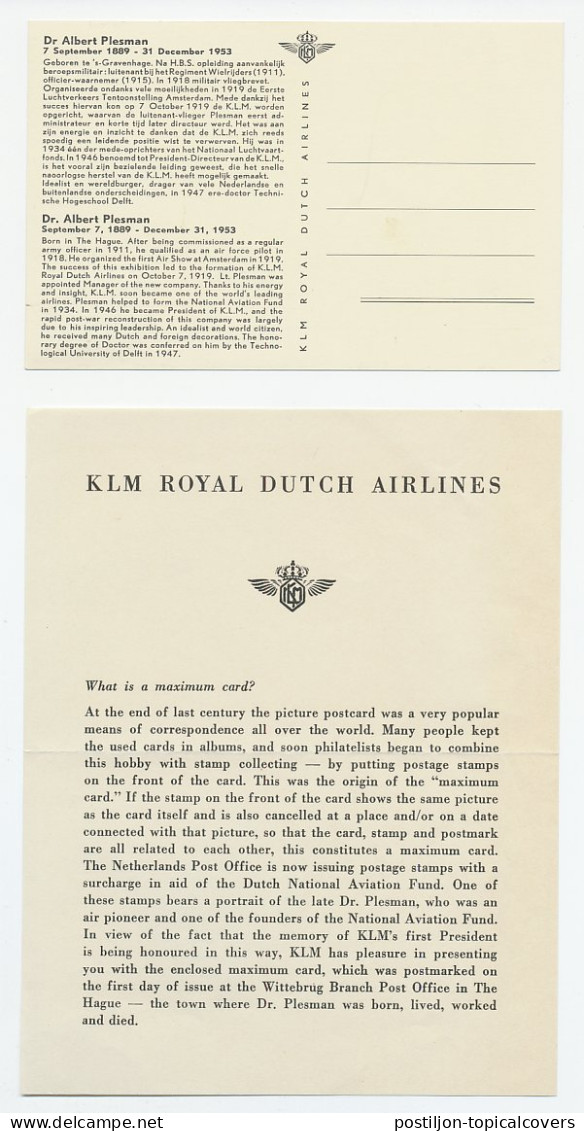 FDC / 1e Dag Em. Luchtvaartfonds 1954 - Zonder Classificatie