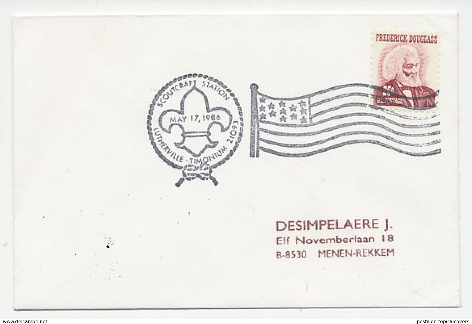 Cover / Postmark USA 1986 Scoutcraft Station Lutherville Timonium - Altri & Non Classificati