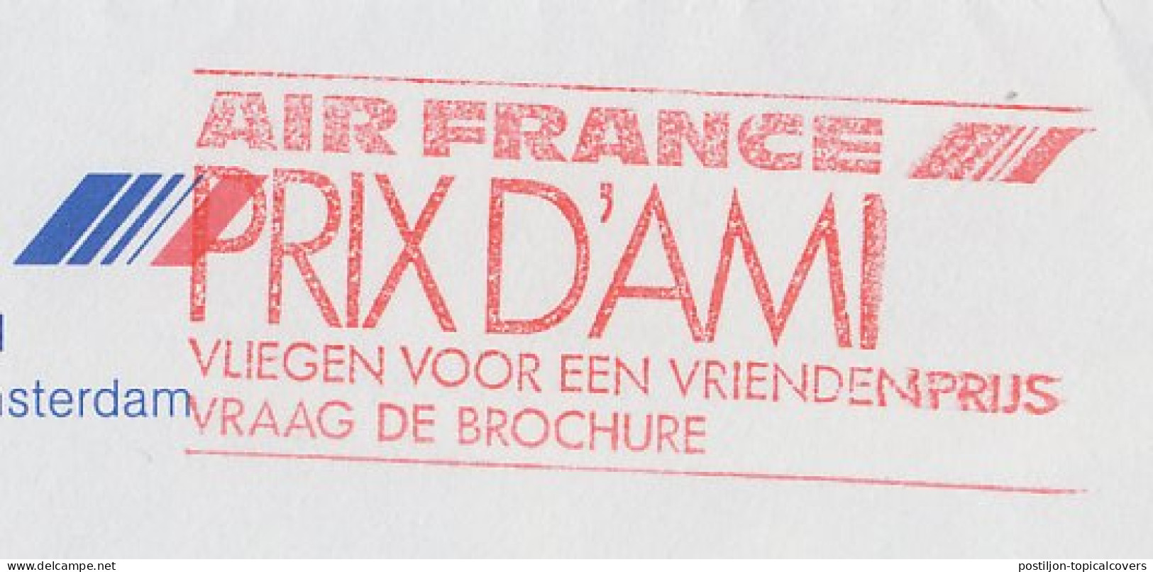 Meter Cover Netherlands 1987 Air France - Prix D Ami - Aerei