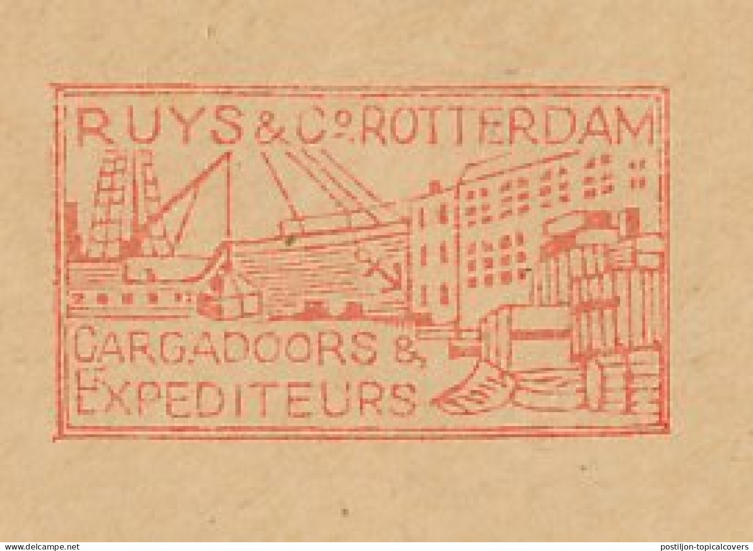 Meter Cover Netherlands 1930 Shipping Agents - Forwarders - Loading - Unloading - Sonstige & Ohne Zuordnung