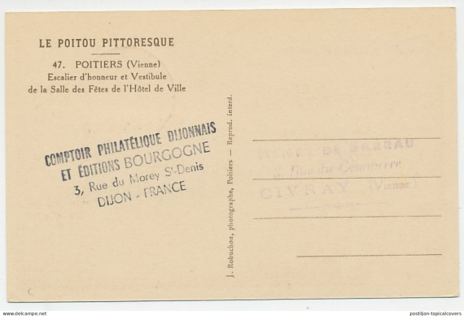 Maximum Card France 1952 Abbay Saint Croix - Autres & Non Classés