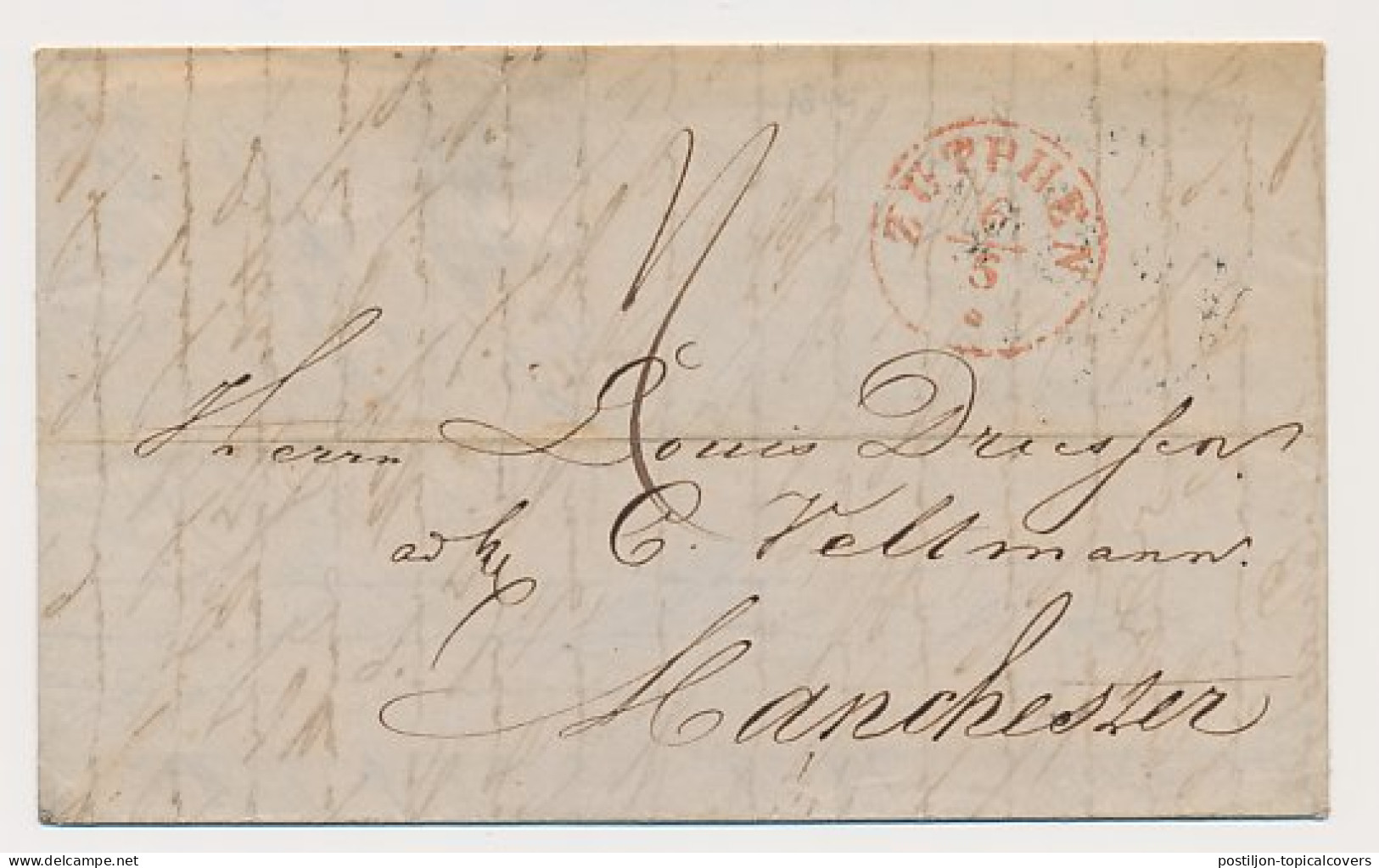 Distributiekantoor Aalten - Zutphen - Manchester GB / UK 1844 - ...-1852 Préphilatélie