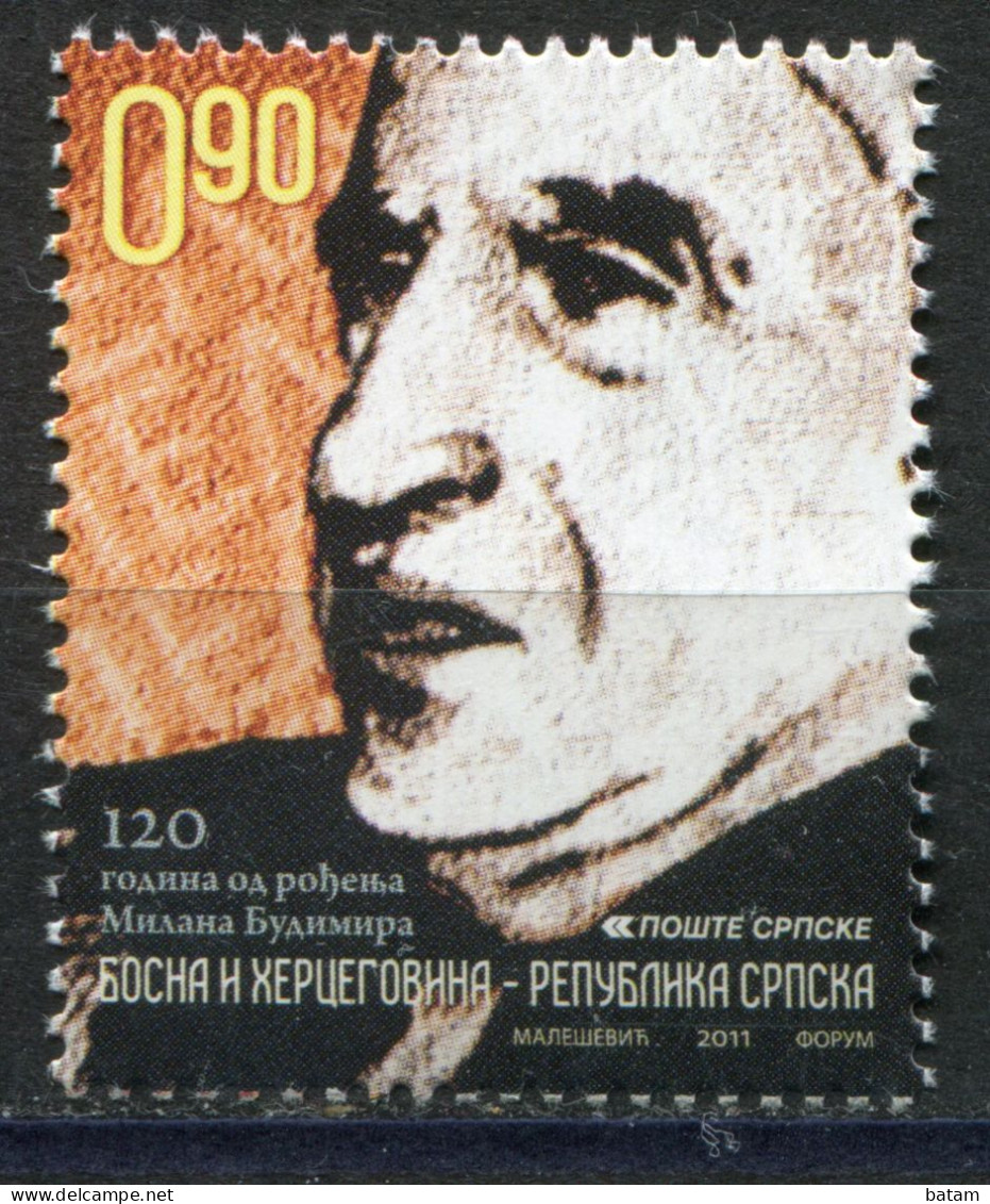 BOSNIA SERBIA(127) - Milan Budimir - Serbian Philosopher - MNH Set - 2011 - Bosnië En Herzegovina