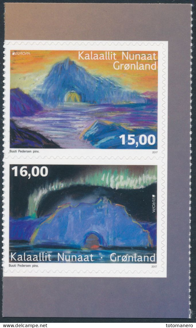 GREENLAND/Grönland EUROPA 2017 "Castles"  Adhesive 2v** - 2017