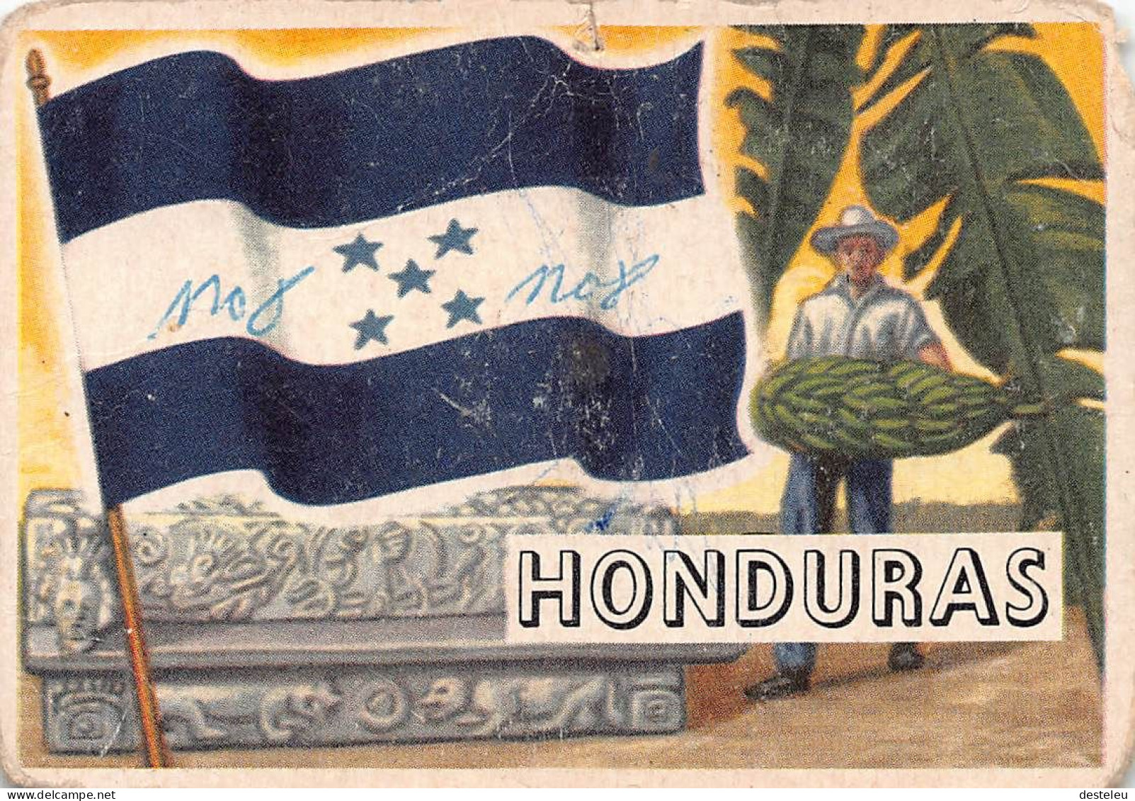 Flags Of The World Chromo - Honduras - 6.5 X 9.5 Cm - Autres & Non Classés