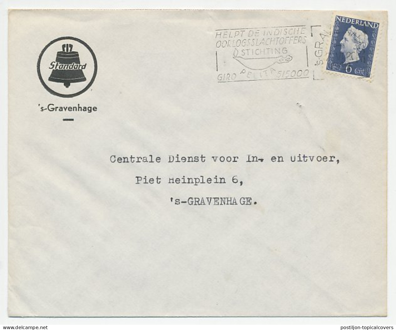 Firma Envelop Den Haag 1949 - Klok / Bel  - Zonder Classificatie