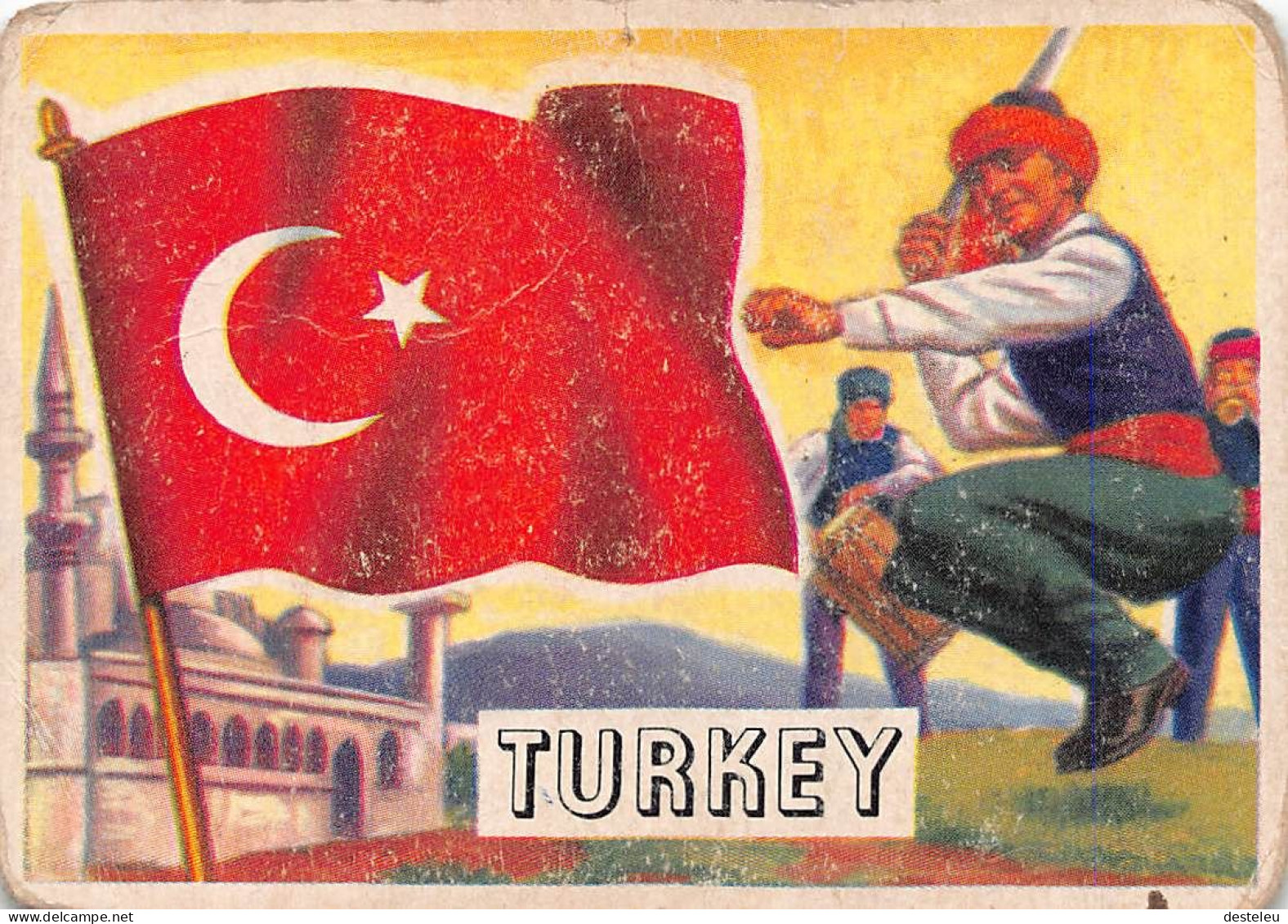 Flags Of The World Chromo - Turkey  - 6.5 X 9.5 Cm - Sonstige & Ohne Zuordnung