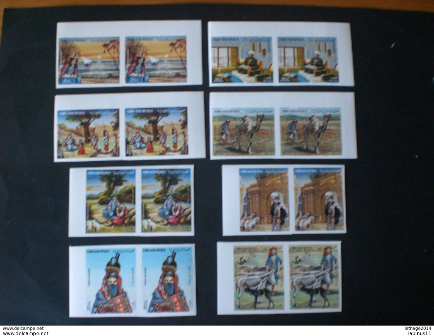 YEMEN 1983 Airmail - Folklore IMPERFORATE 2 SERY COMPLETE RARE !!! MNH - Yémen
