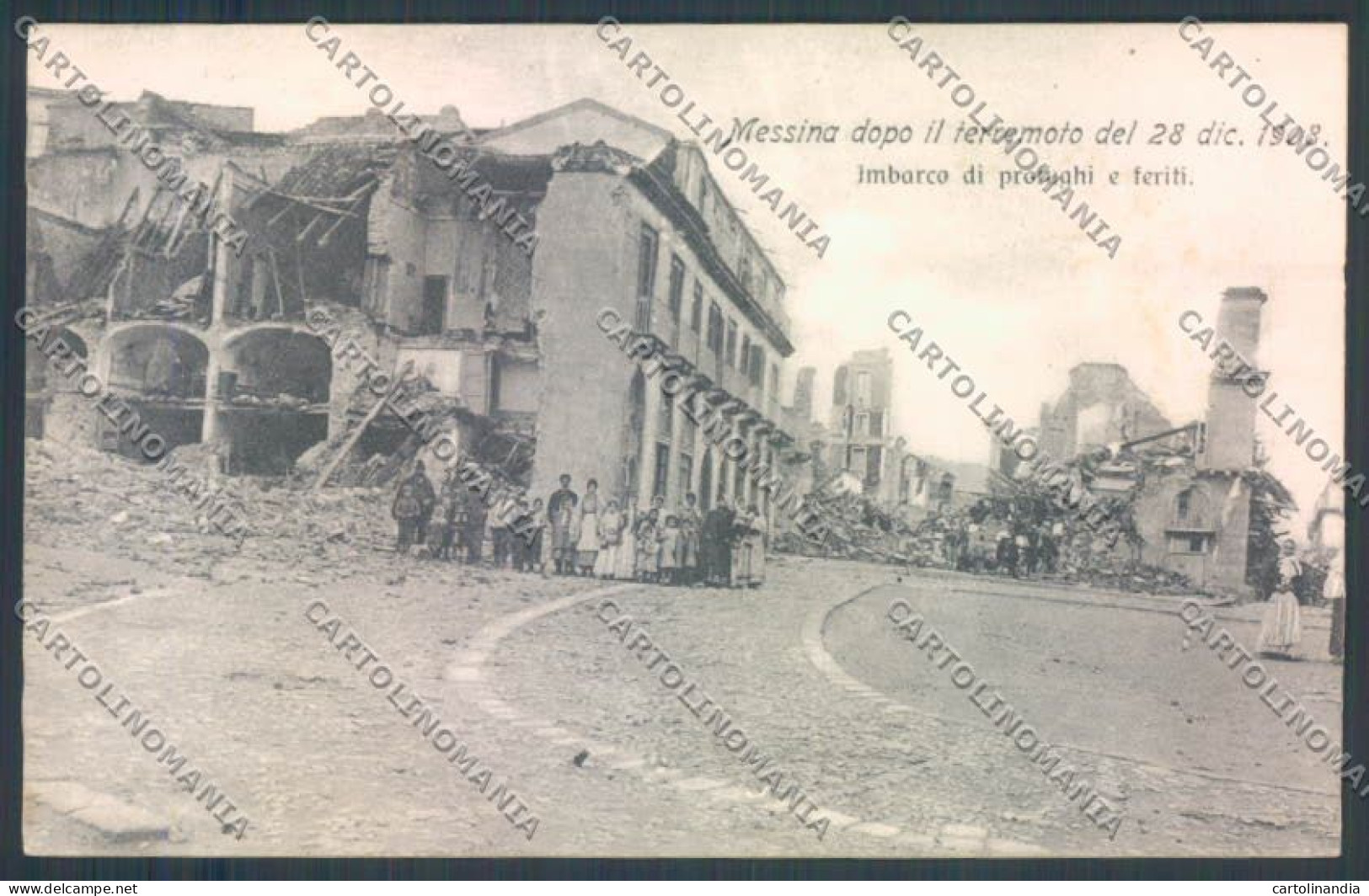 Messina Terremoto Città SCOLLATA Cartolina ZB9681 - Messina