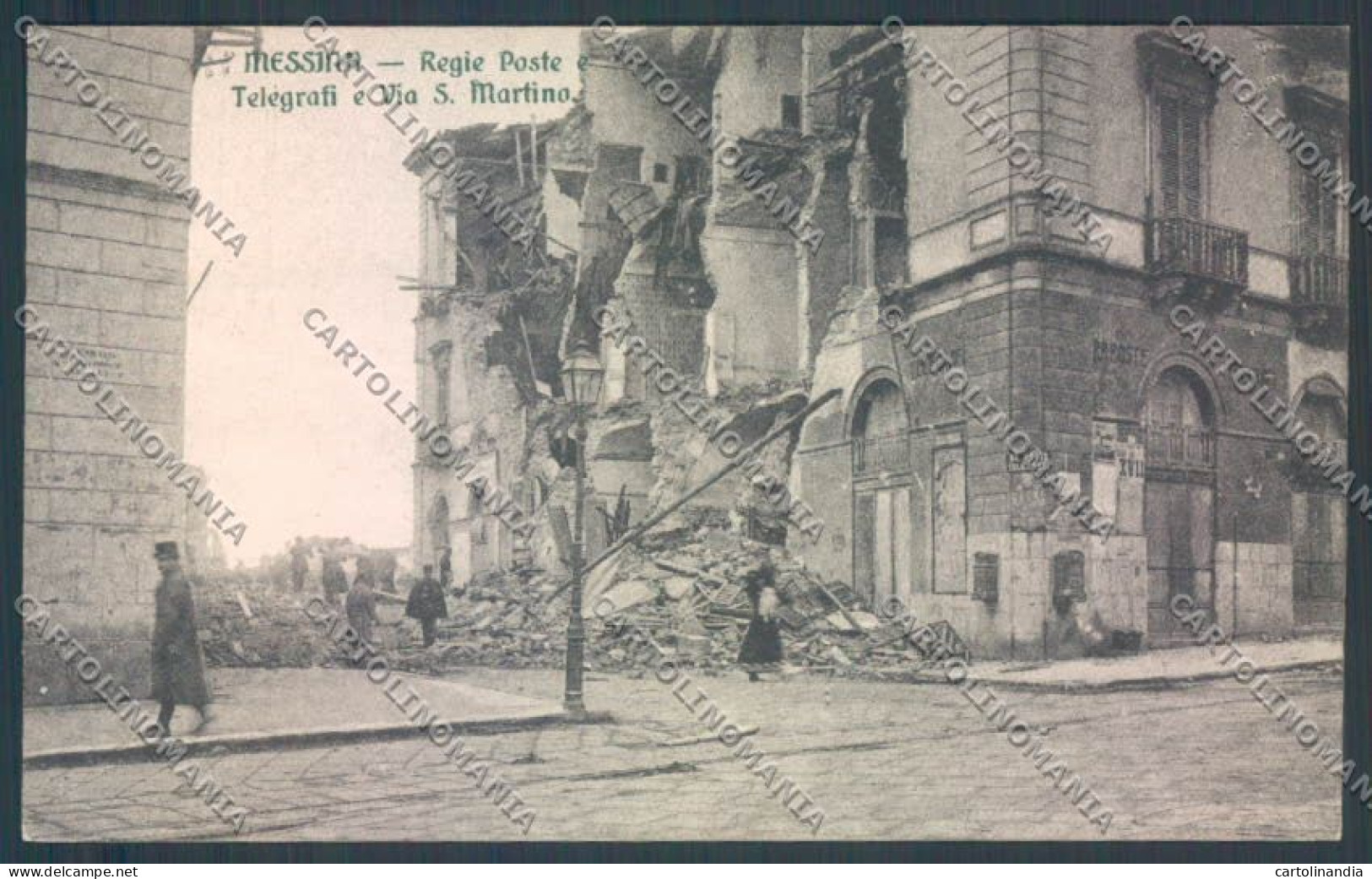 Messina Terremoto Città Poste Cartolina ZB9705 - Messina