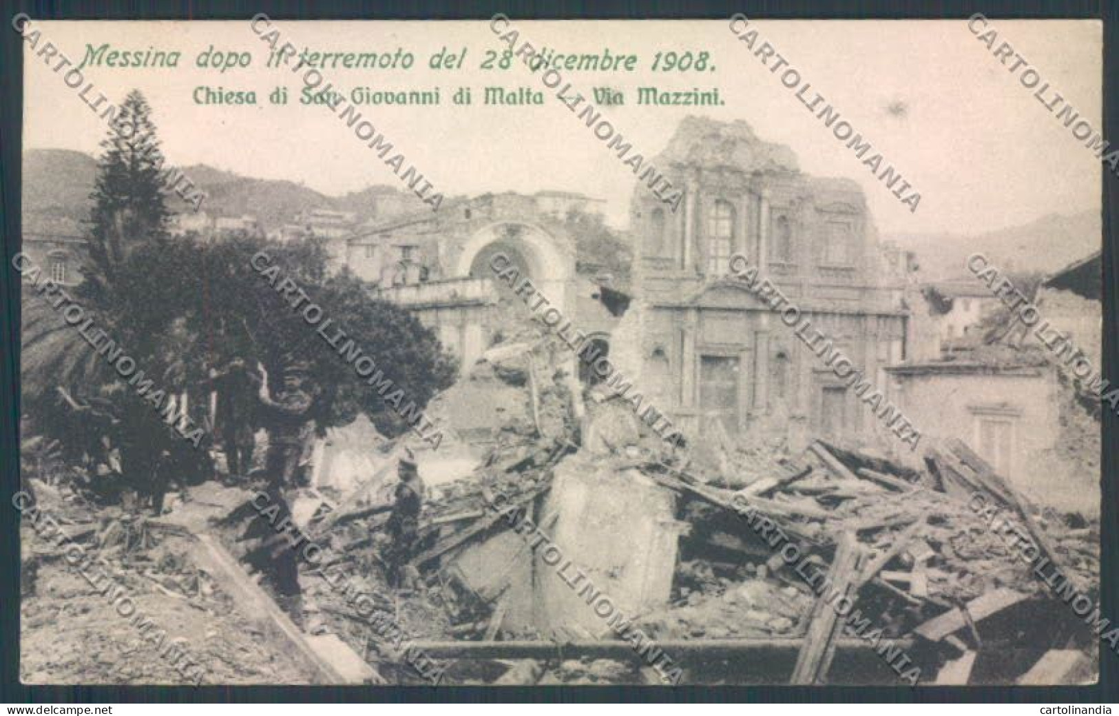 Messina Terremoto Città Chiesa San Giovanni Cartolina ZB9707 - Messina