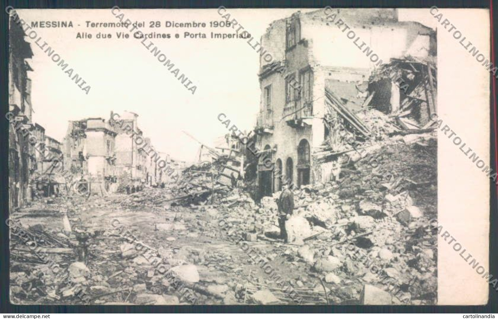 Messina Terremoto Città Porta Imperiale Cartolina ZB9715 - Messina