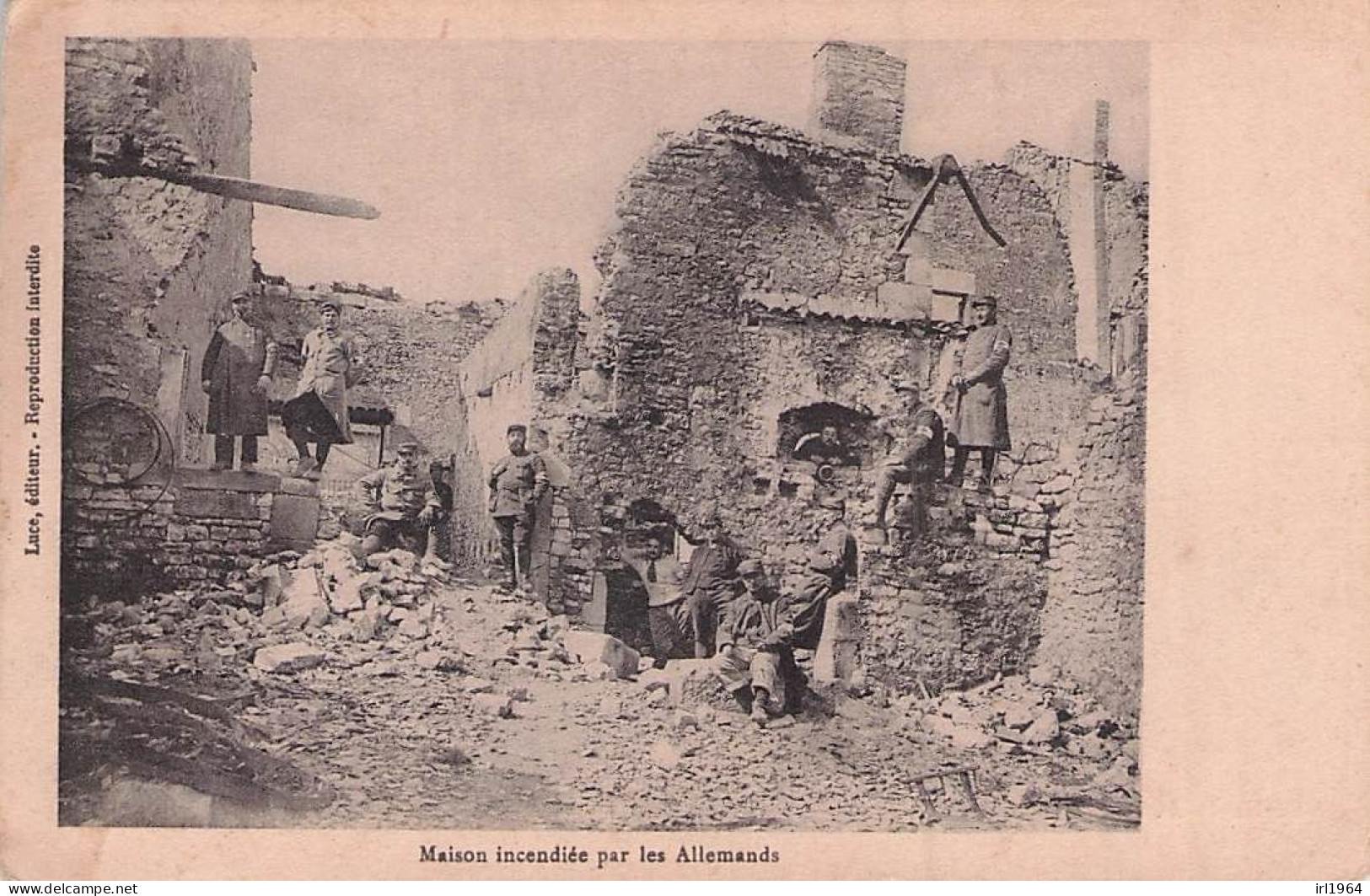 MAISON INCENDIEE PAR LES ALLEMANDS (edit.NANCY) - Guerre 1914-18