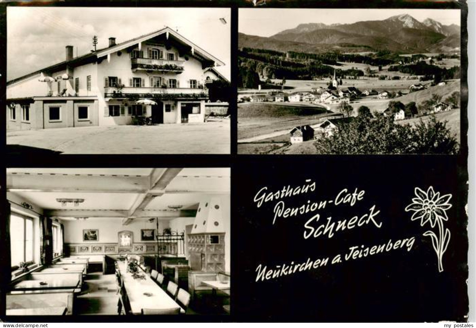 73886040 Neukirchen Teisenberg Gasthaus Pension Cafe Schneck Gastraum Panorama N - Other & Unclassified