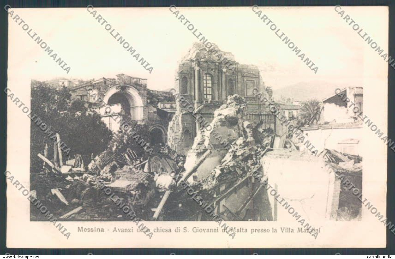 Messina Terremoto Città San Giovanni Alterocca Cartolina ZB9755 - Messina