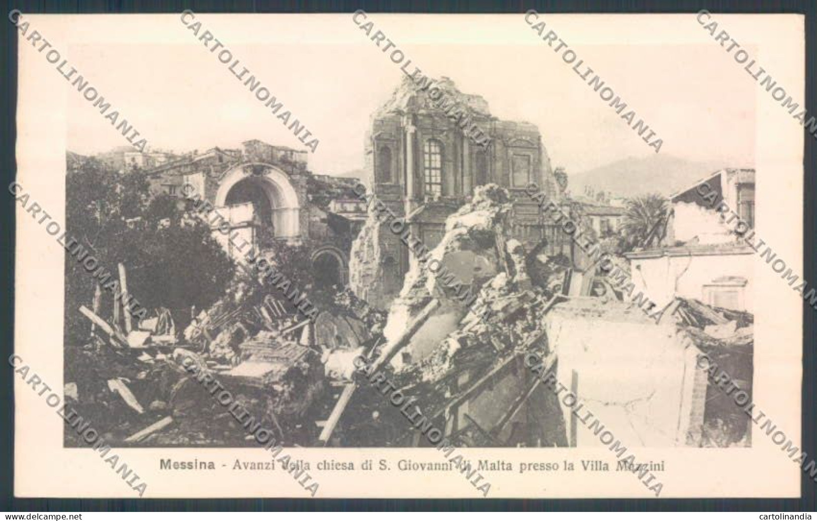 Messina Terremoto Città San Giovanni Alterocca Cartolina ZB9754 - Messina