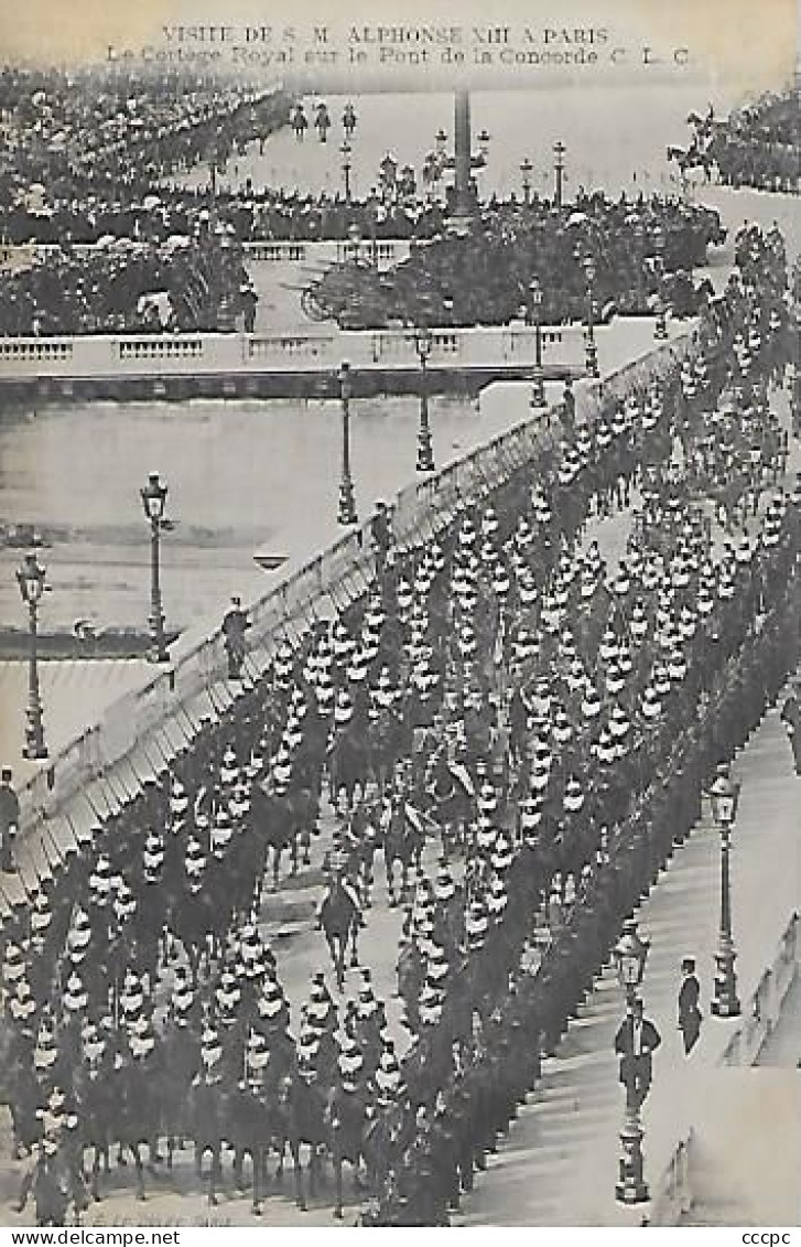 CPA Paris Visite De M. Alphonse XIII à Paris - Le Cortège Royal Sur Le Pont De La Concorde - Paris (07)