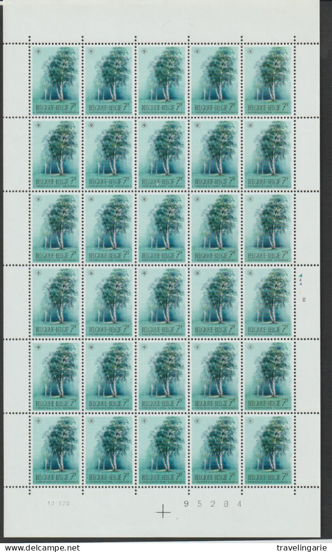 Belgium 1970 European Year Of Nature Conservation Full Sheets Plate 3 And 4 MNH ** - Europäischer Gedanke