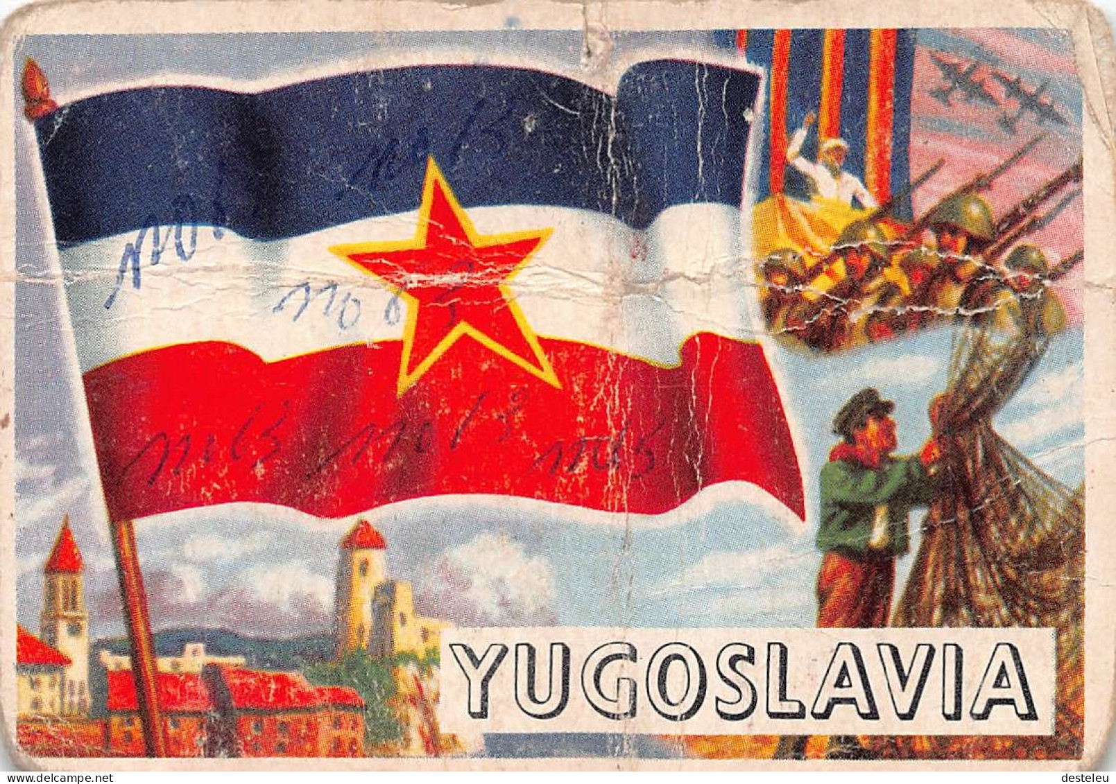 Flags Of The World Chromo - Yugoslavia - 6.5 X 9.5 Cm - Autres & Non Classés