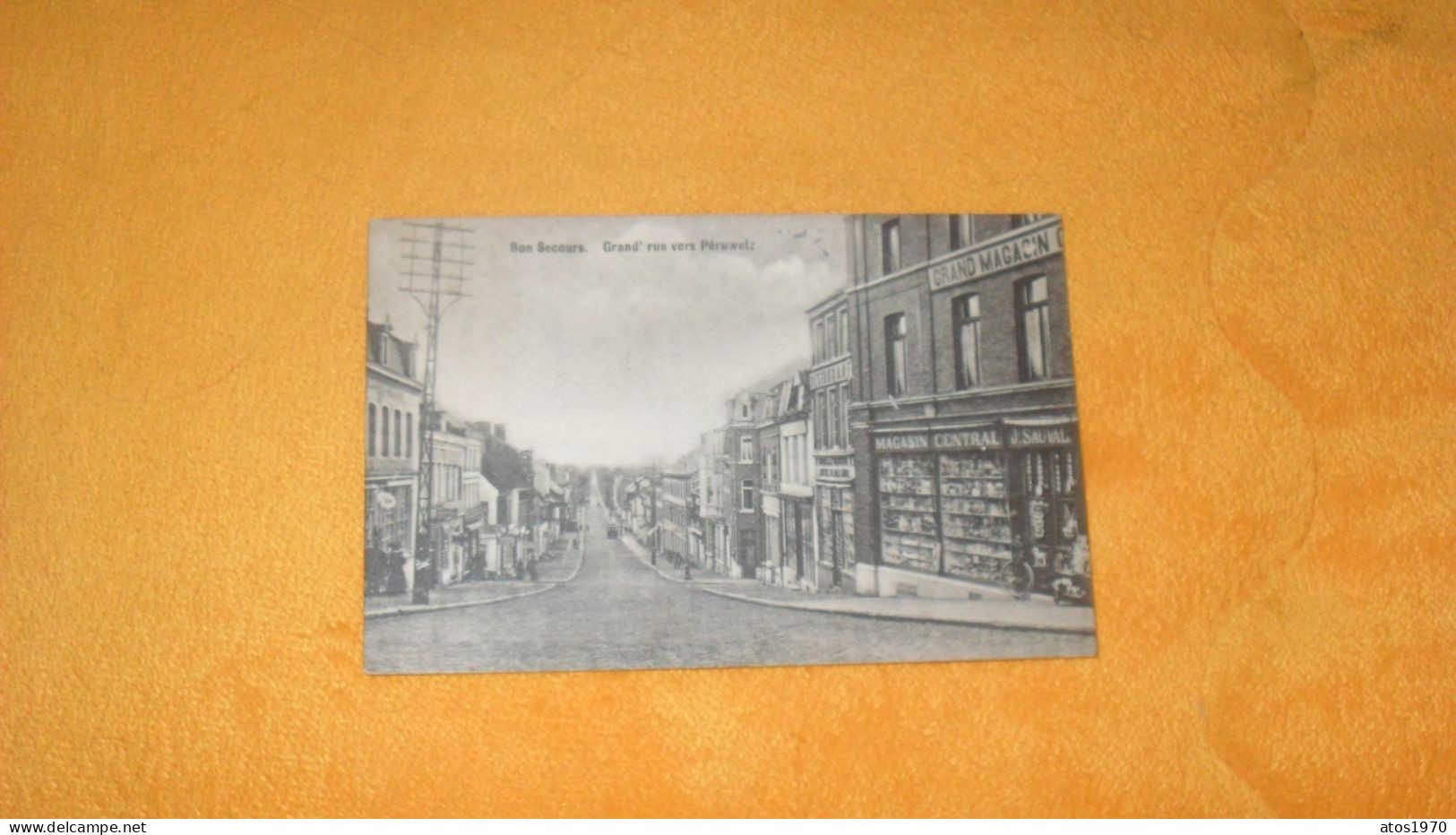 CARTE POSTALE ANCIENNE NON CIRCULEE DATE ?../ BON SECOURS.- GRAND' RUE VERS PERUWELZ.. - Peruwelz