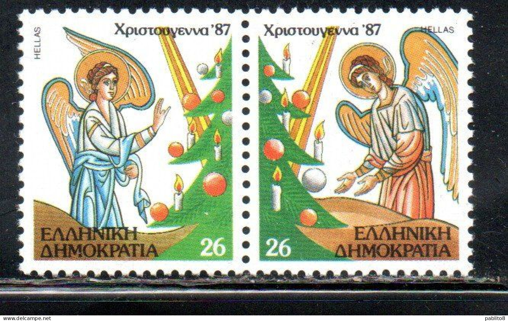 GREECE GRECIA HELLAS 1987 CHRISTMAS NATALE NOEL NAVIDAD WEIHNACHTEN NATAL COMPLETE SET SERIE COMPLETA MNH - Ongebruikt