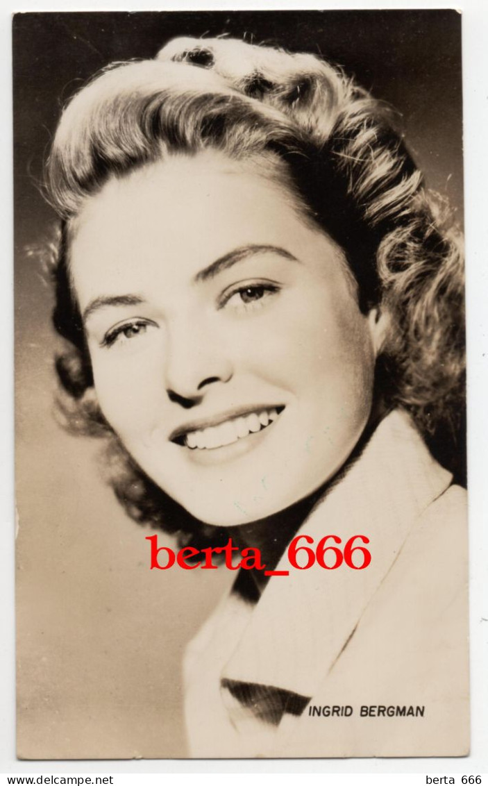 Ingrid Bergman Actress Original Real Photo - Attori