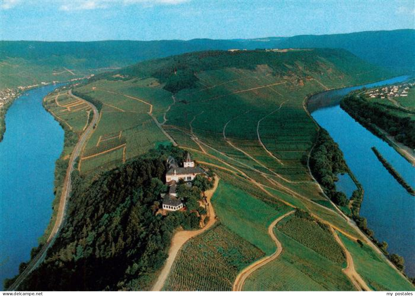 73885931 Alf Bullay Mosel Moselschleife Mit Blick Auf Jugendburg Marienburg Und  - Sonstige & Ohne Zuordnung